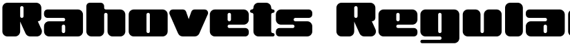 Rahovets Regular font