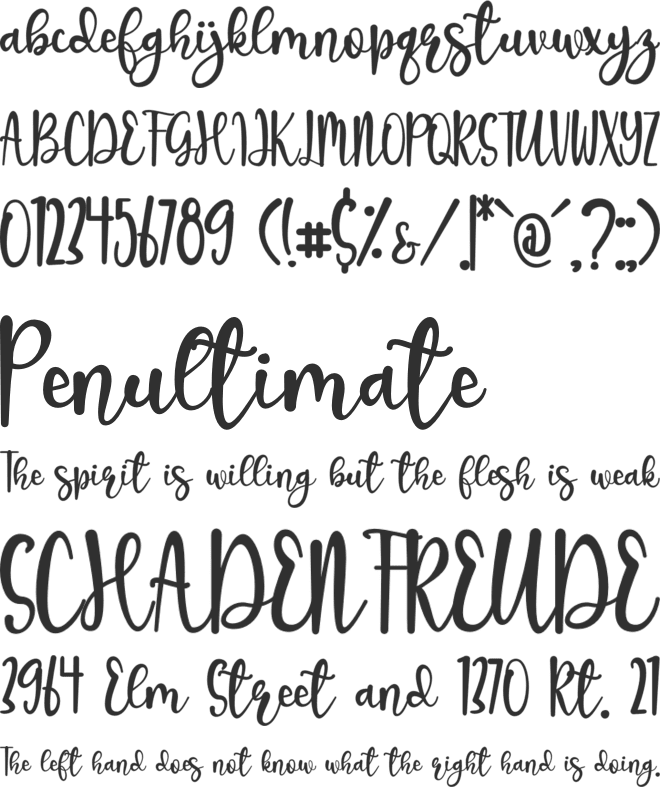 Chilwell font preview