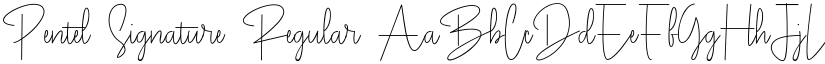 Pentel Signature Regular font