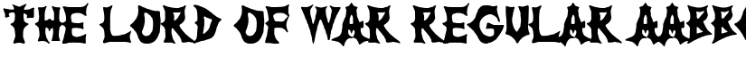 The Lord of War Regular font