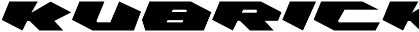 Kubrick Leftalic font