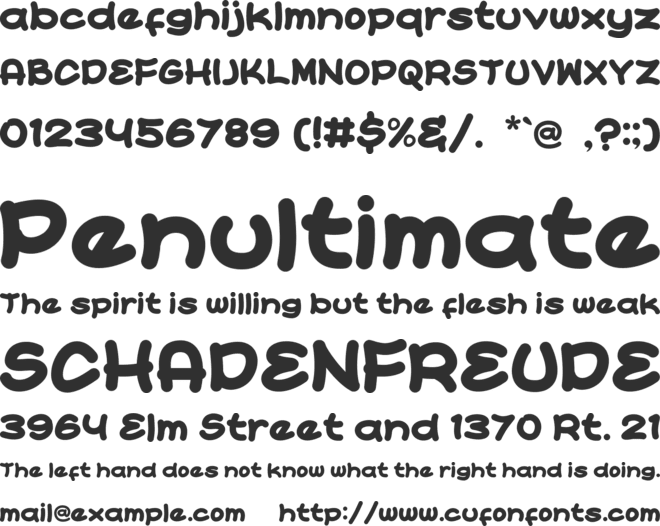 CARTOONIC font preview