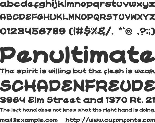 CARTOONIC font preview