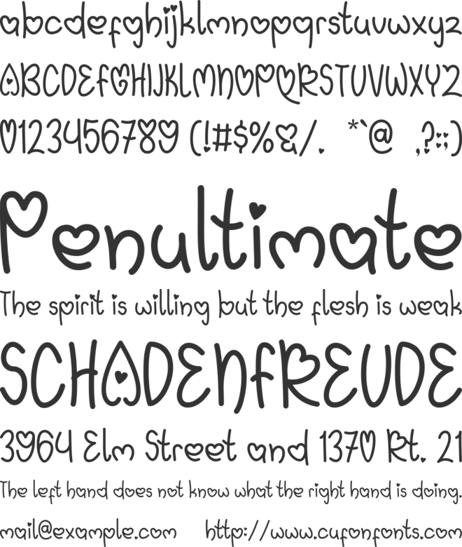 Quinlophe font preview