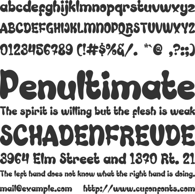 Aquaboy font preview