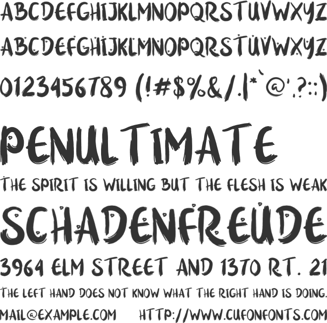 Loveya Brush font preview