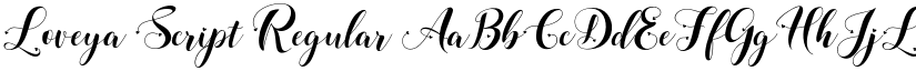 Loveya Script Regular font