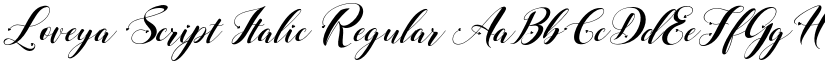 Loveya Script Italic Regular font