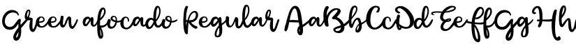 Green afocado Regular font