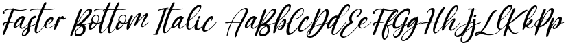 Faster Bottom Italic font