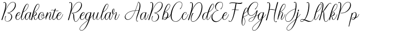 Belakonte Regular font