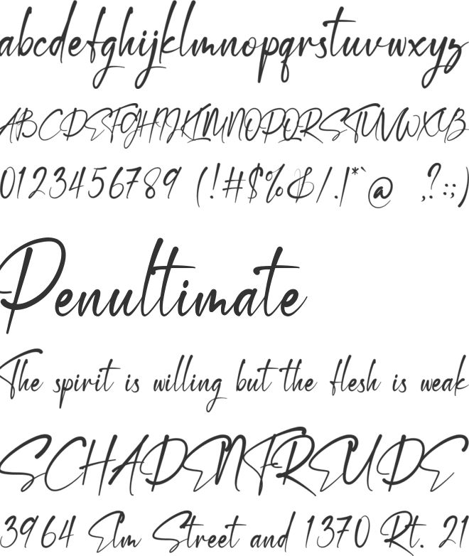 Destoria font preview