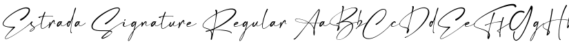 Estrada Signature Regular font
