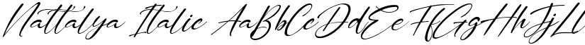 Nattalya Italic font