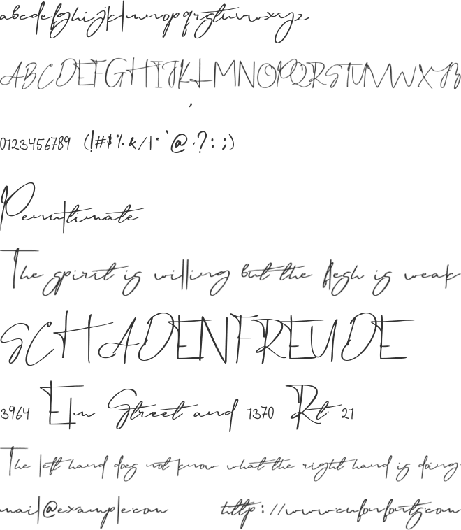 Alan Walker font preview