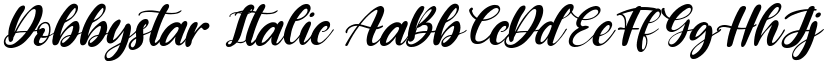 Dobbystar Italic font