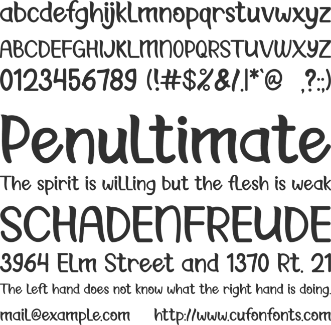 Moments Kids font preview
