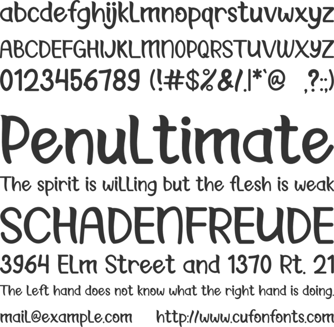 Moments Kids font preview