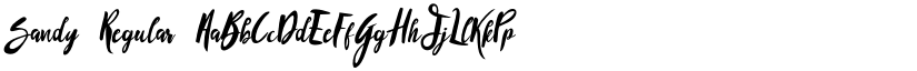 Sandy Regular font
