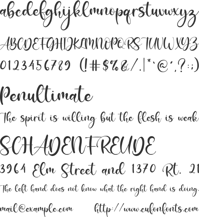 Varenthin font preview