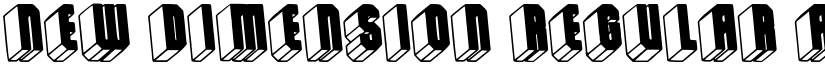 New Dimension Regular font