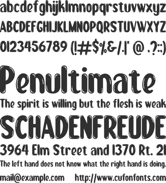 Boogie worth font preview