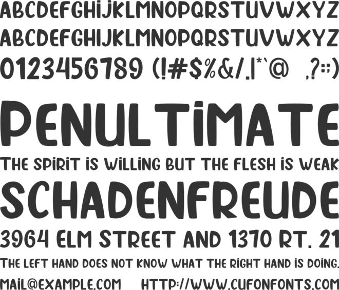 Hallo Bernad font preview