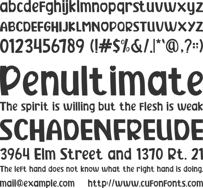 Rolling Love font preview