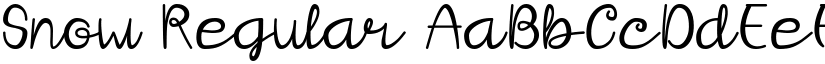 Snow Regular font