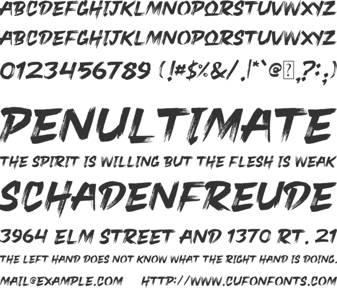 Slaztone font preview