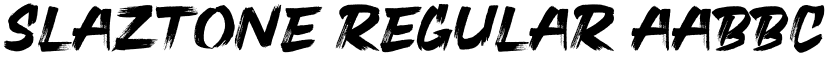 Slaztone Regular font