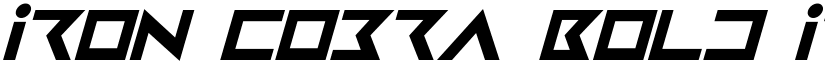 Iron Cobra Bold Italic font