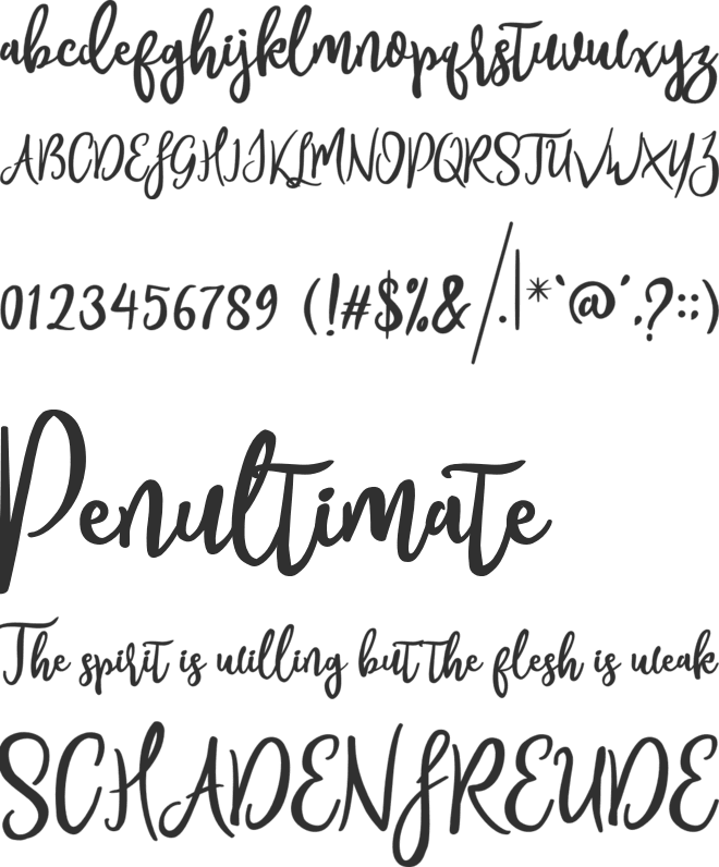 Goodies font preview