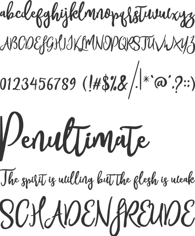 Goodies font preview