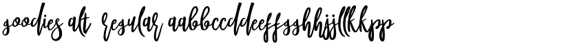 Goodies Alt1 Regular font