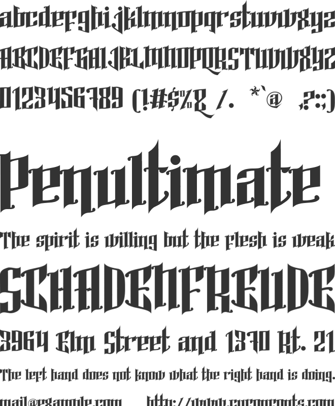 Queenzy font preview