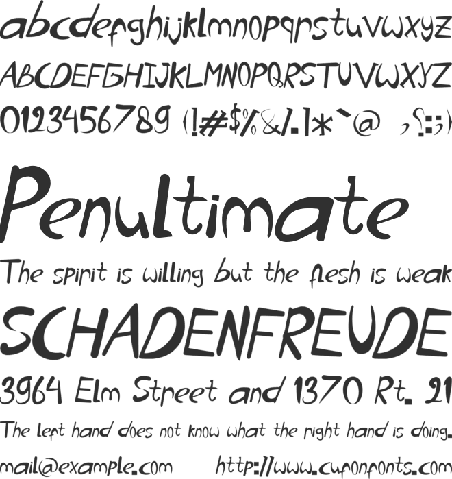 Cinematica font preview