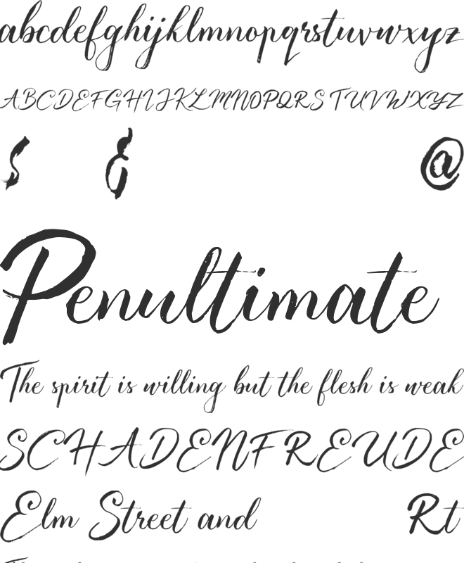 Authentic font preview