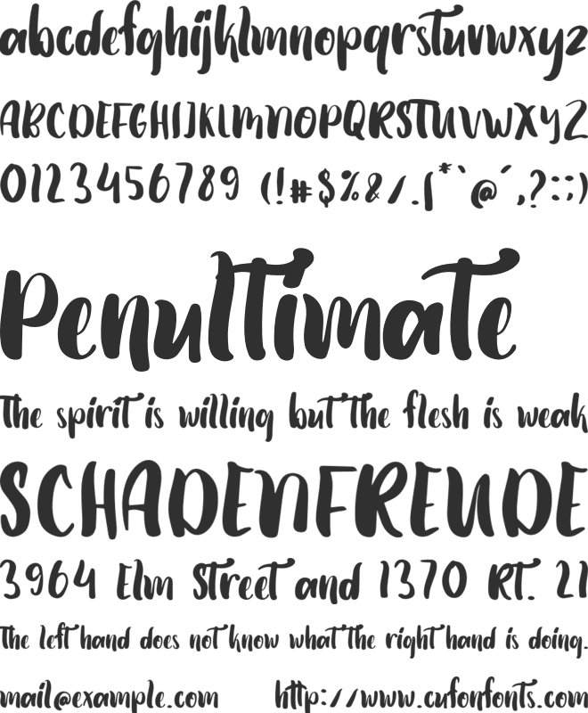 The Abrown Monte font preview