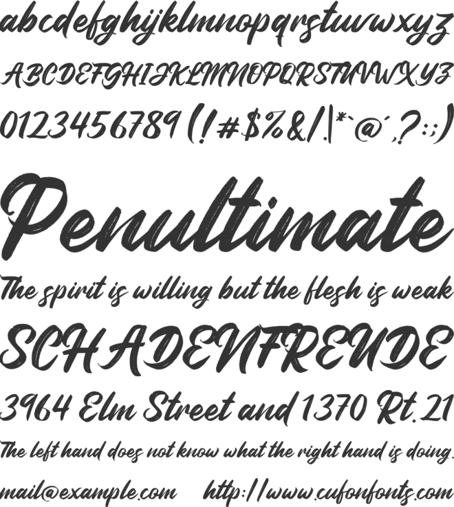 Jhandice font preview