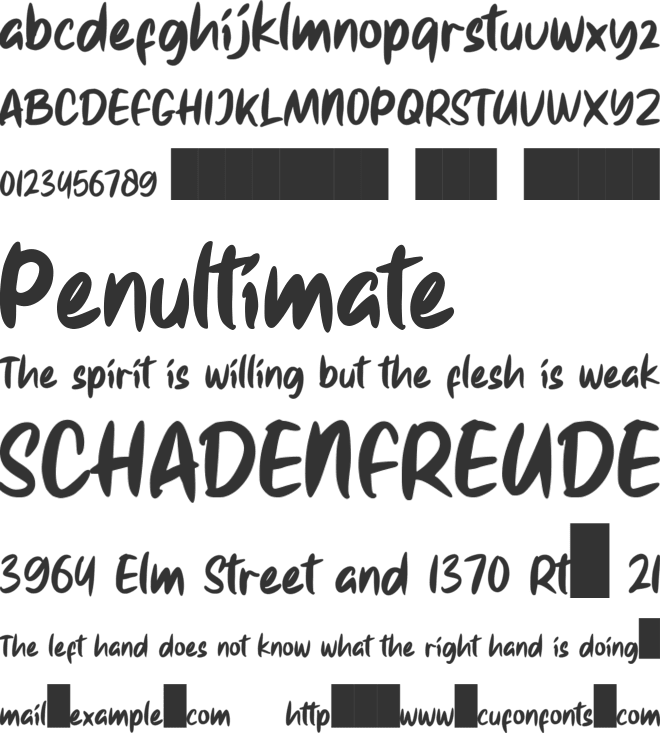 HappyMonday font preview