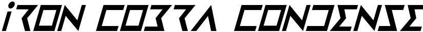 Iron Cobra Condensed Italic font