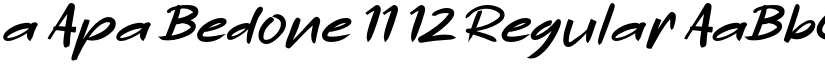 a Apa Bedone 11 12 Regular font