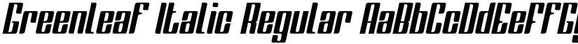 Greenleaf Italic Regular font