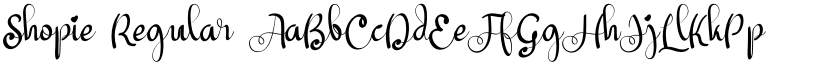 Shopie Regular font