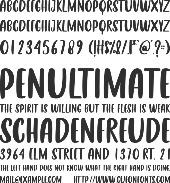 CHERRY LIME font preview