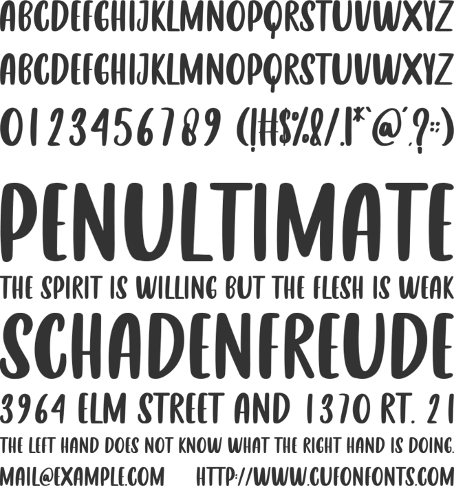 CHERRY LIME font preview