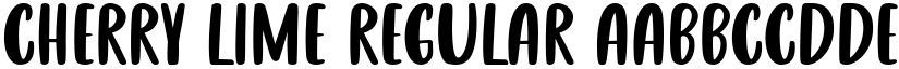 CHERRY LIME Regular font