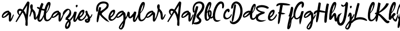 a Artlazies Regular font