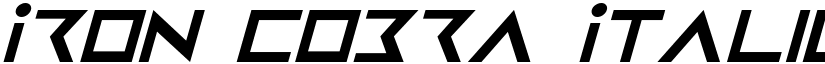 Iron Cobra Italic font